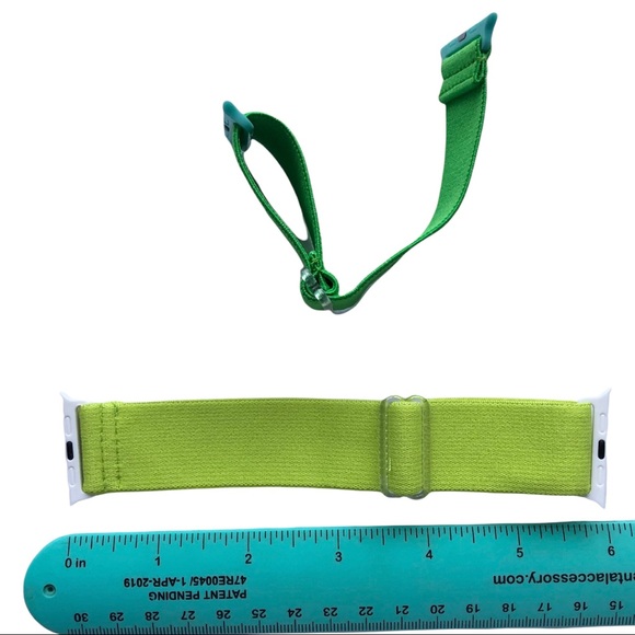 NEW 2 Elastic SOLO Loop Bands Apple Watch 42/44/45/49mm Adjustable Green Volt - Picture 3 of 7